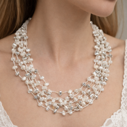 NASZYJNIK / WISIOREK Z DROBNYMI KORALIKAMI (N-306/10/GR E SAM B) - 4