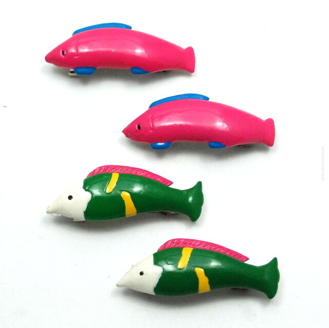 KLAMRY / SPINKI DO WŁOSÓW DZIECIĘCE RYBKI (4 SZTUKI) 0209-541