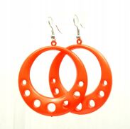 KOLCZYKI PLASTIKOWE KOŁA POMARAŃCZOWE Y2K 0617-117 - 2