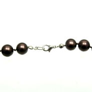 KORALE KLASYCZNE DŁUGIE PEREŁKI BRĄZOWE 