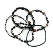 BRANSOLETKI Z KORALIKAMI NA GUMCE – WIELOKOLOROWE                                   (BRGU-11) - 2