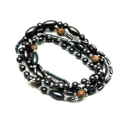 BRANSOLETKI Z KORALIKAMI NA GUMCE – WIELOKOLOROWE                                   (BRGU-11)