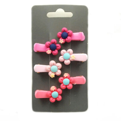 SPINKI DO WŁOSÓW DZIECIĘCE KWIATKI 6 SZTUK                                               (0317-595)