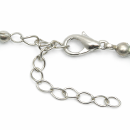 NASZYJNIK / WISIOREK Z BEŻOWYMI KORALIKAMI (N-029/58/9R C-4 SAM C) - 3