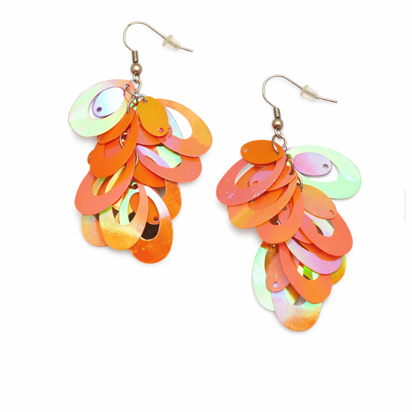 KOLCZYKI WISZĄCE KOŁA POŁYSKUJĄCE 0617 K