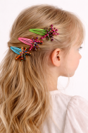 PYKI / SPINKI DO WŁOSÓW DZIECIĘCE Z KORALIKAMI 6 SZTUK                           (0196-02) - 2