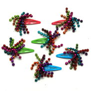 PYKI / SPINKI DO WŁOSÓW DZIECIĘCE Z KORALIKAMI 6 SZTUK                           (0196-02) - 3