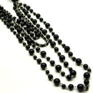 WISIOR / NASZYJNIK CZARNY Z PEREŁKAMI                                                            0676-524 h - 3