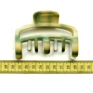 SZCZĘKI / KLAMRY DO WŁOSÓW ZIELONE-MATOWE 2 SZTUKI                                                                           (0217-37 SAM) - 3