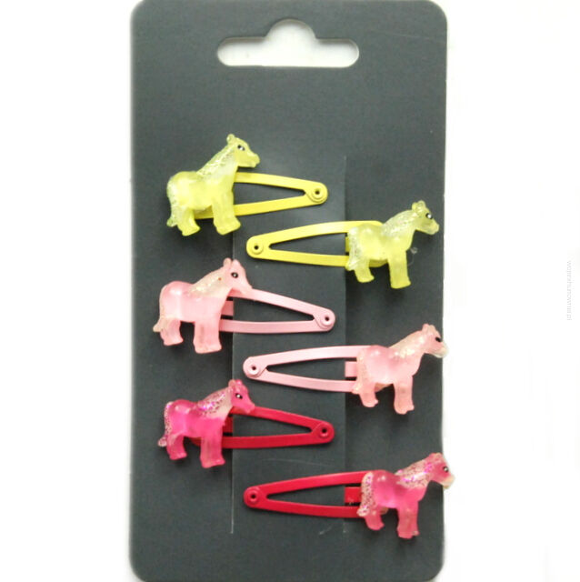 PYKI / SPINKI DO WŁOSÓW DZIECIĘCE KONIKI 6 SZTUK                             (0301)