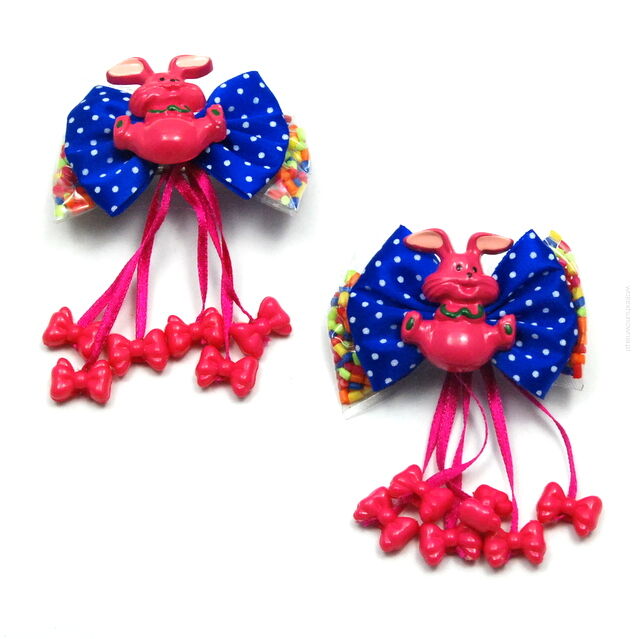 KLAMRY / SPINKI DO WŁOSÓW DZIECIĘCE Z KOKARDKĄ 2 SZTUKI (0209-511)