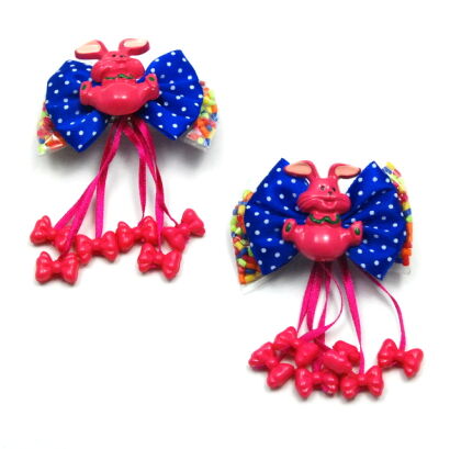 KLAMRY / SPINKI DO WŁOSÓW DZIECIĘCE Z KOKARDKĄ 2 SZTUKI (0209-511)