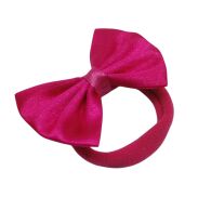 GUMKI DO WŁOSÓW KOKARDKI RÓŻOWE 6 SZTUK                                                                            (0289-05) - 2