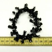 GUMKA DO WŁOSÓW OZDOBNA CZARNA Z KORALIKAMI / KRYSZTAŁKAMI 6 sztuk 0187-63 - 2