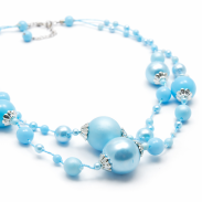 NASZYJNIK / WISIOREK Z NIEBIESKIMI KORALIKAMI (N-0701/2/2R A-1 SAM B) - 3