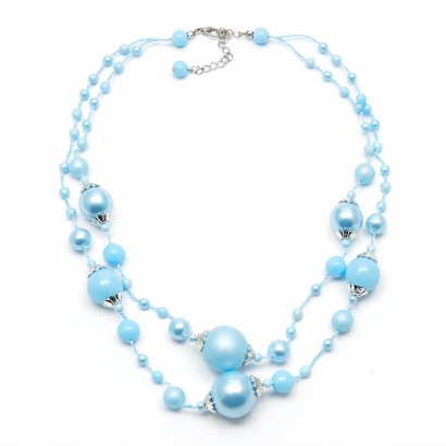 NASZYJNIK / WISIOREK Z NIEBIESKIMI KORALIKAMI (N-0701/2/2R A-1 SAM B)