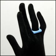 PIERŚCIONKI PLASTIKOWE KWADRATOWE NIEBIESKIE I RÓŻOWE 2 ROZMIARY (5 szt)  0609-20 - 3