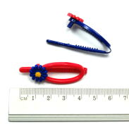 SPINKI DO WŁOSÓW DZIĘCIECE KOLOROWE Z KWIATKIEM 4 SZTUKI (0226-514 SA) - 2