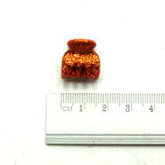 SZCZĘKI / KRABIKI BROKATOWE MAŁE POMARAŃCZOWE (50 SZTUK)                                0245-66 - 2