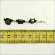 KOLCZYKI WISZĄCE BOHO ETNO CIEMNE SZARE 0608-245 - 2