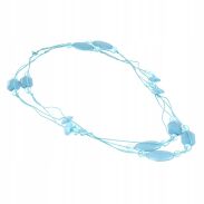 NASZYJNIK DŁUGI NA SZNURECZKU Z KORALIKAMI NIEBIESKI                              0614-1005 - 2