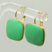 KOLCZYKI WISZĄCE EMALIOWANE ZIELONE                                          (9361 SAM) - 3