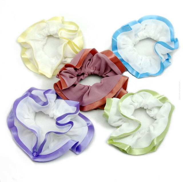 GUMKI DO WŁOSÓW OZDOBNE/SCRUNCHIE MIX KOLORÓRW (6 SZT) 0176-26