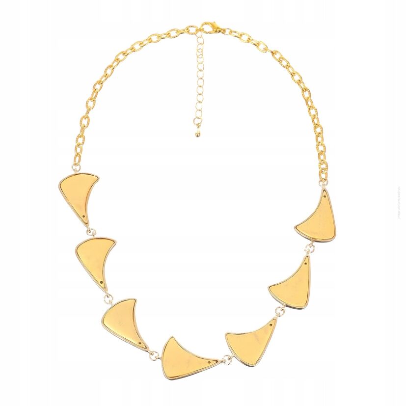 NASZYJNIK / ŁANCUSZEK Z TRÓJKĄTNYMI ELEMENTAMI                                 (0614-1008 A)