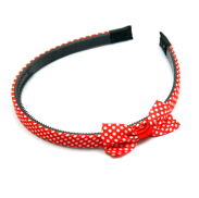 OPASKI DO WŁOSÓW KOKARDKI W KROPKI 12 SZTUK MIX KOLOR                                 (4989 SA) - 3