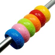 BRANSOLETKI PLASTIKOWE KOLOROWE SZEROKIE 6 SZTUK                                                                       (6442 SAM) - 2