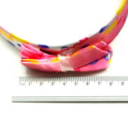 OPASKI DO WŁOSÓW SZEROKIE KOLOROWE Z KOKARDKĄ W KROPKI 3 SZTUKI (0214-18 SA) - 3