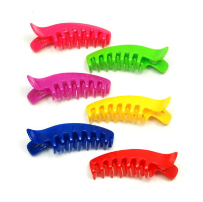 SZCZĘKI DO WŁOSÓW ŚREDNIE KOLOROWE 6 SZTUK                                                                (0129-36 SAM)