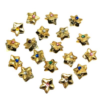 SZCZĘKI / KRABIKI GWIAZDKI "ZŁOTE"  36 SZTUKI                                                      (0362-501 SH)