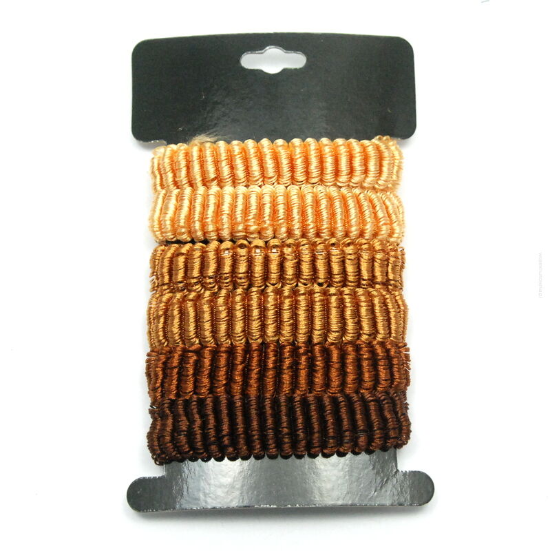 GUMKI DO WŁOSÓW FROTKI MIX BRĄZOWY 6 SZTUK                                                  (GUFR-13 SAH)