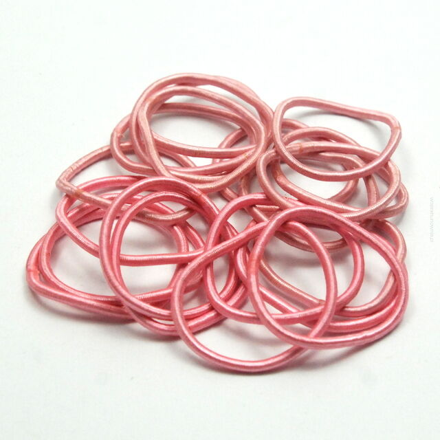 GUMKI DO WŁOSÓW BEZ BLASZKI CIENKIE RÓŻOWE (30 SZTUK)                           R4 MIX/RÓŻ