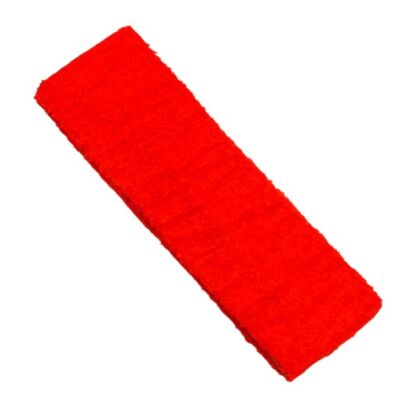 OPASKA NA GŁOWĘ ELASTYCZNA Z FROTY CZERWONA 6 CM                               (0193-11 AS)