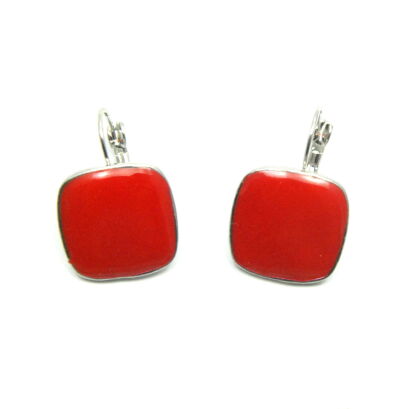 KOLCZYKI WISZĄCE EMALIOWANE CZERWONE                                          (9361-2 SAM)