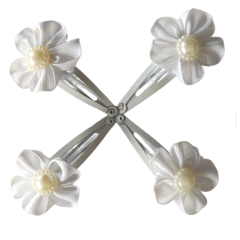 SPINKI / PYKI DO WŁOSÓW KOMUNIJNE DO WŁOSÓW Z PEREŁKĄ  4 SZTUKI (0331-589)