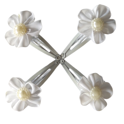 SPINKI / PYKI DO WŁOSÓW KOMUNIJNE DO WŁOSÓW Z PEREŁKĄ  4 SZTUKI (0331-589)