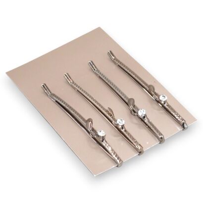 WSUWKI DO WŁOSÓW OZDOBNE SREBRNE KOMPLET 4 SZTUKI     (5992-8 SA)