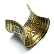 BRANSOLETKA SZEROKA METALOWA W EGIPSKIM STYLU                                   (0853 SA) - 2