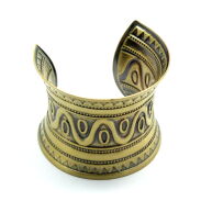 BRANSOLETKA SZEROKA METALOWA W EGIPSKIM STYLU                                   (0853 SA) - 3