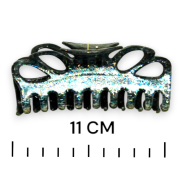 KLAMRY / SZCZĘKI DO WŁOSÓW BROKATOWE DUŻE 4 SZTUKI                              (8523 SAM) - 3