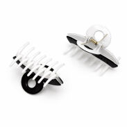 SZCZĘKI DO WŁOSÓW BIAŁO-CZARNE 6 SZTUK                                                       (0217-11 SAH) - 3