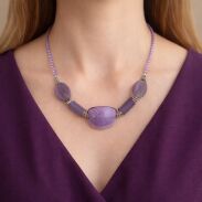NASZYJNIK CANTO FIOLETOWY 42,5 CM(CANTO-N-11) - 2