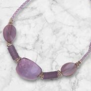 NASZYJNIK CANTO FIOLETOWY 42,5 CM(CANTO-N-11) - 3