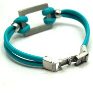 BRANSOLETKA  Z OZDOBĄ ZE STALI NIERDZEWNEJ                                                             0611-227 - 2