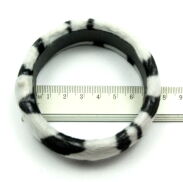 BRANSOLETKA  SZEROKA WE WZÓR A;LA ZEBRA                                                                     (0665-653 SAH) - 2