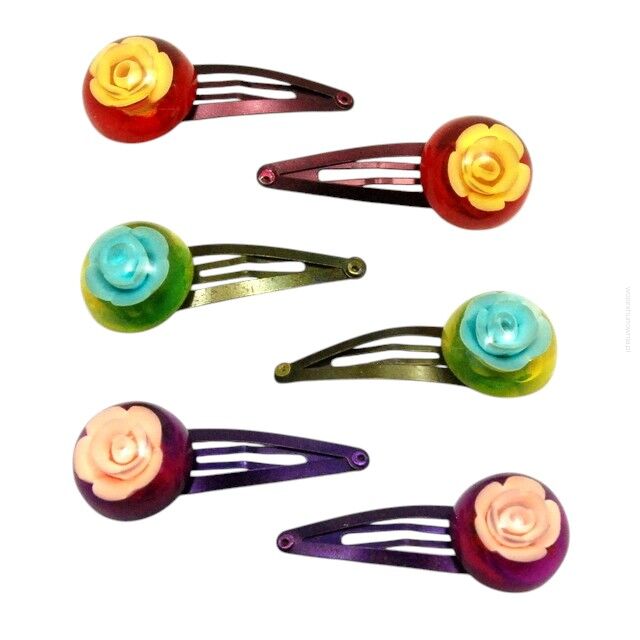 PYKI /SPINKI DO WŁOSÓW DZIECIĘCE KWIATKI 6 SZTUK (0331-506)
