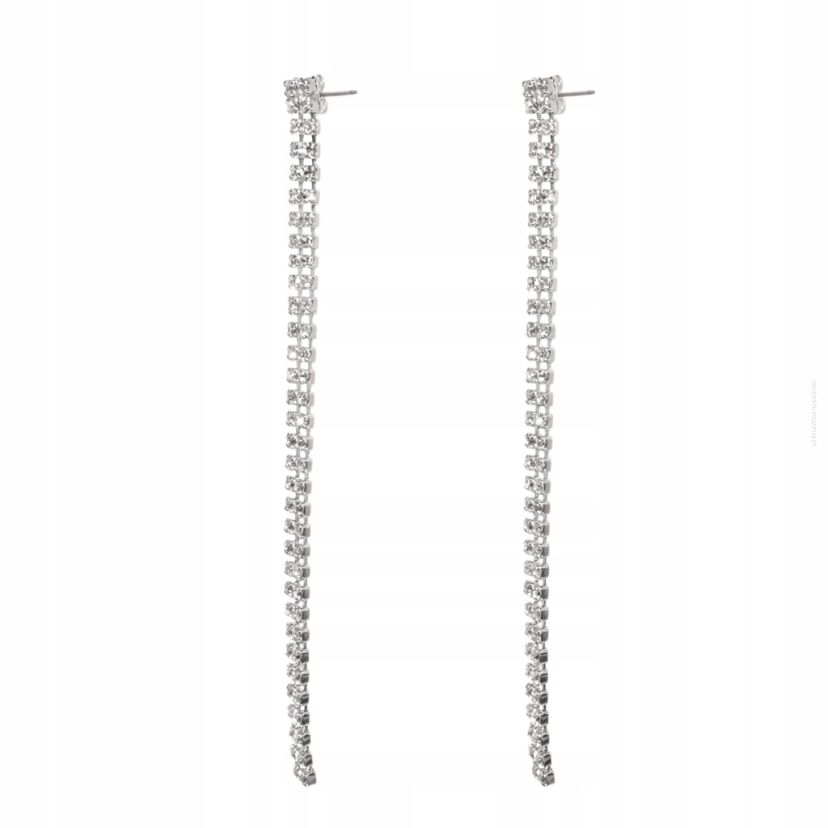 KOLCZYKI WISZĄCE JABLONEX 9 CM METALOWE BŁYSZCZĄCE   (7533-52 SAH)